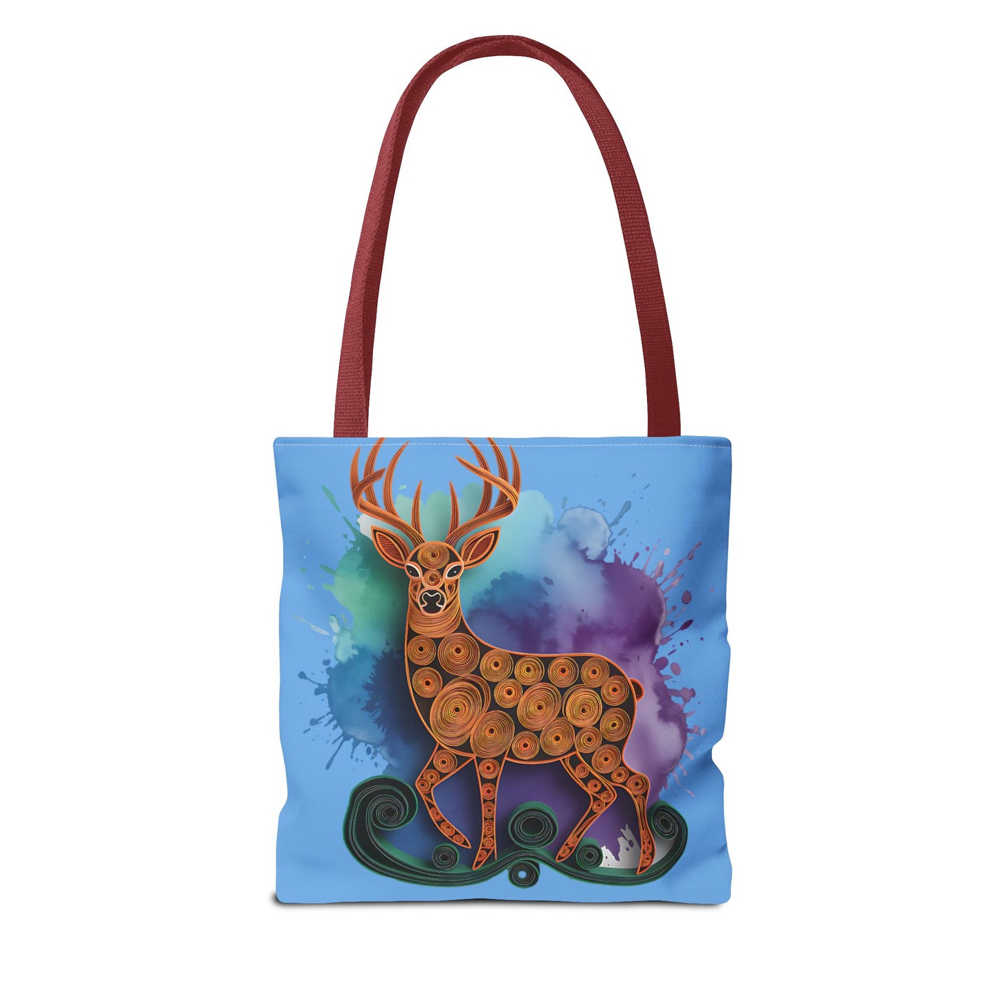 Bohemian Deer Tote Bag, Eco-Friendly Shopping Bag, Colorful Canvas Shoulder Bag, Gift for Nature Lovers, Unique Reusable Tote