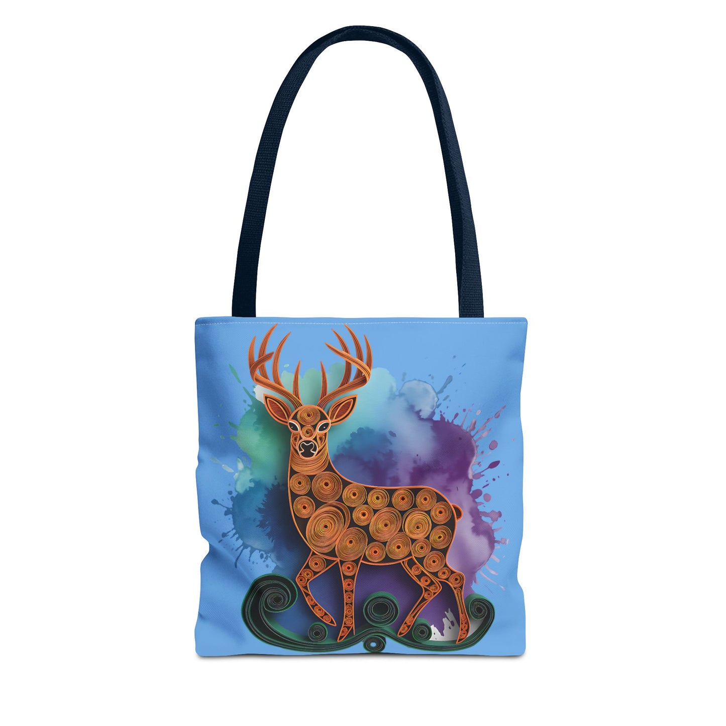 Bohemian Deer Tote Bag, Eco-Friendly Shopping Bag, Colorful Canvas Shoulder Bag, Gift for Nature Lovers, Unique Reusable Tote