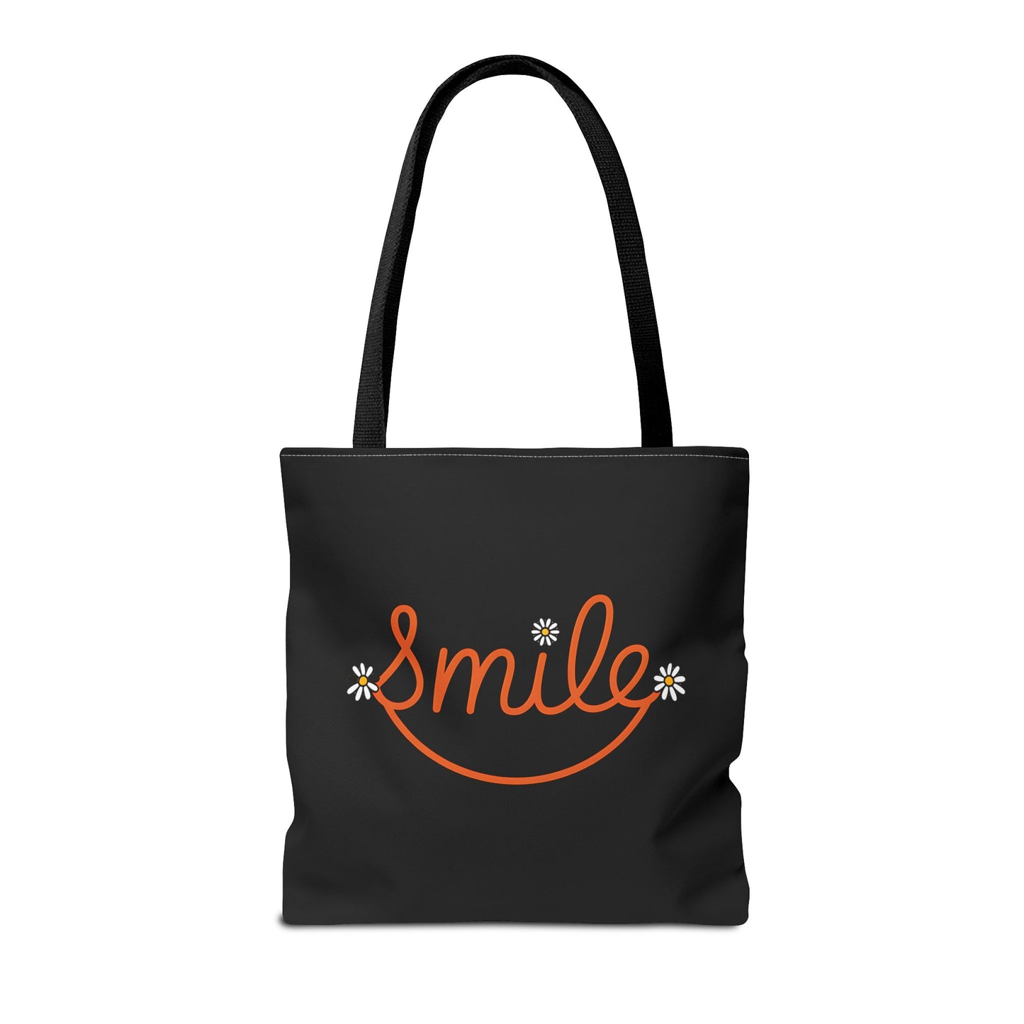 Smile Tote Bag - Cheerful Floral Design for Everyday Use