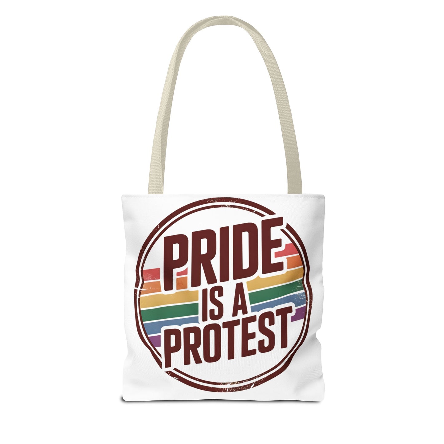 Pride Is A Protest Tote Bag - Eco-Friendly Carryall for LGBTQ+ Activism