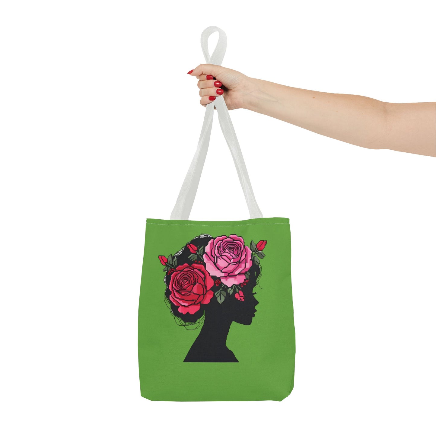 Floral Silhouette Tote Bag - Eco-Friendly, Stylish, Gifts for Her, Travel Essential, Canvas Shopper