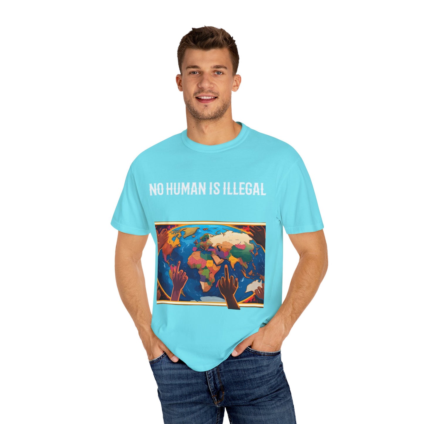 Global Unity Themed T-Shirt, Unisex Tee for Activists, Earth Day Shirt, Human Rights Awareness Tee, Gift for Social Justice Advocates