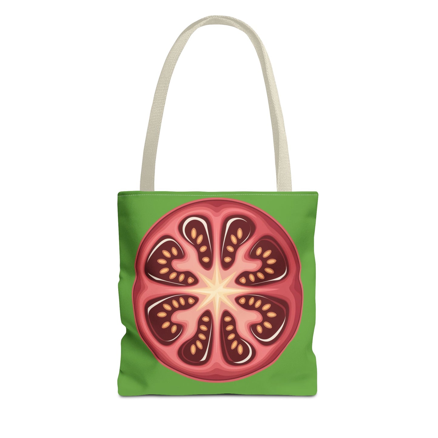Vibrant Tomato Pattern Tote Bag - Grocery Bag, Reusable Shopping Bag, Eco-Friendly Tote, Farmhouse Decor, Gift for Gardeners