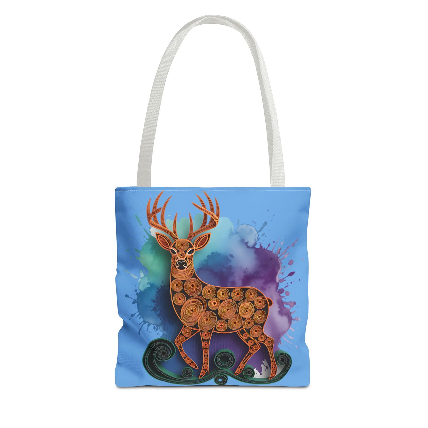 Bohemian Deer Tote Bag, Eco-Friendly Shopping Bag, Colorful Canvas Shoulder Bag, Gift for Nature Lovers, Unique Reusable Tote