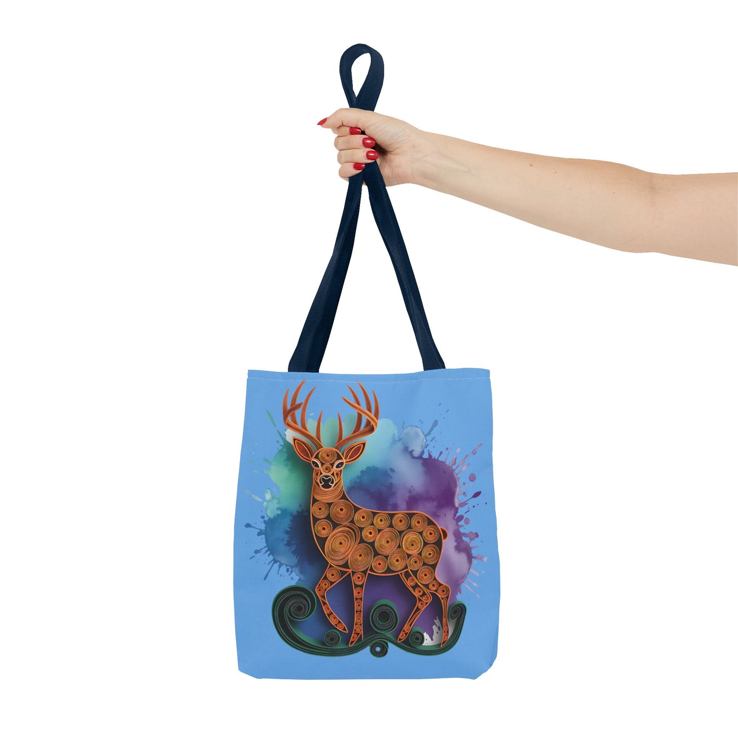 Bohemian Deer Tote Bag, Eco-Friendly Shopping Bag, Colorful Canvas Shoulder Bag, Gift for Nature Lovers, Unique Reusable Tote