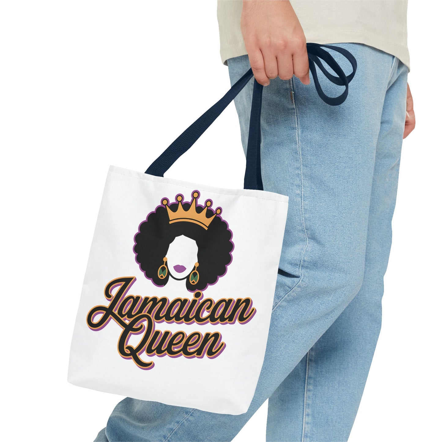 Jamaican Queen Tote Bag - Stylish Canvas Bag for Proud Heritage