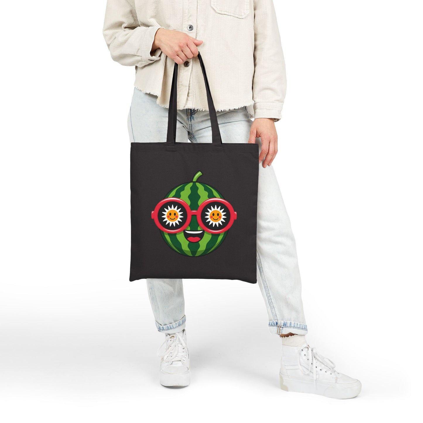 Whimsical Watermelon Tote Bag - Fun Eco-Friendly Shopping Bag, Reusable Grocery Bag, Cute Beach Bag, Gift for Fruit Lovers