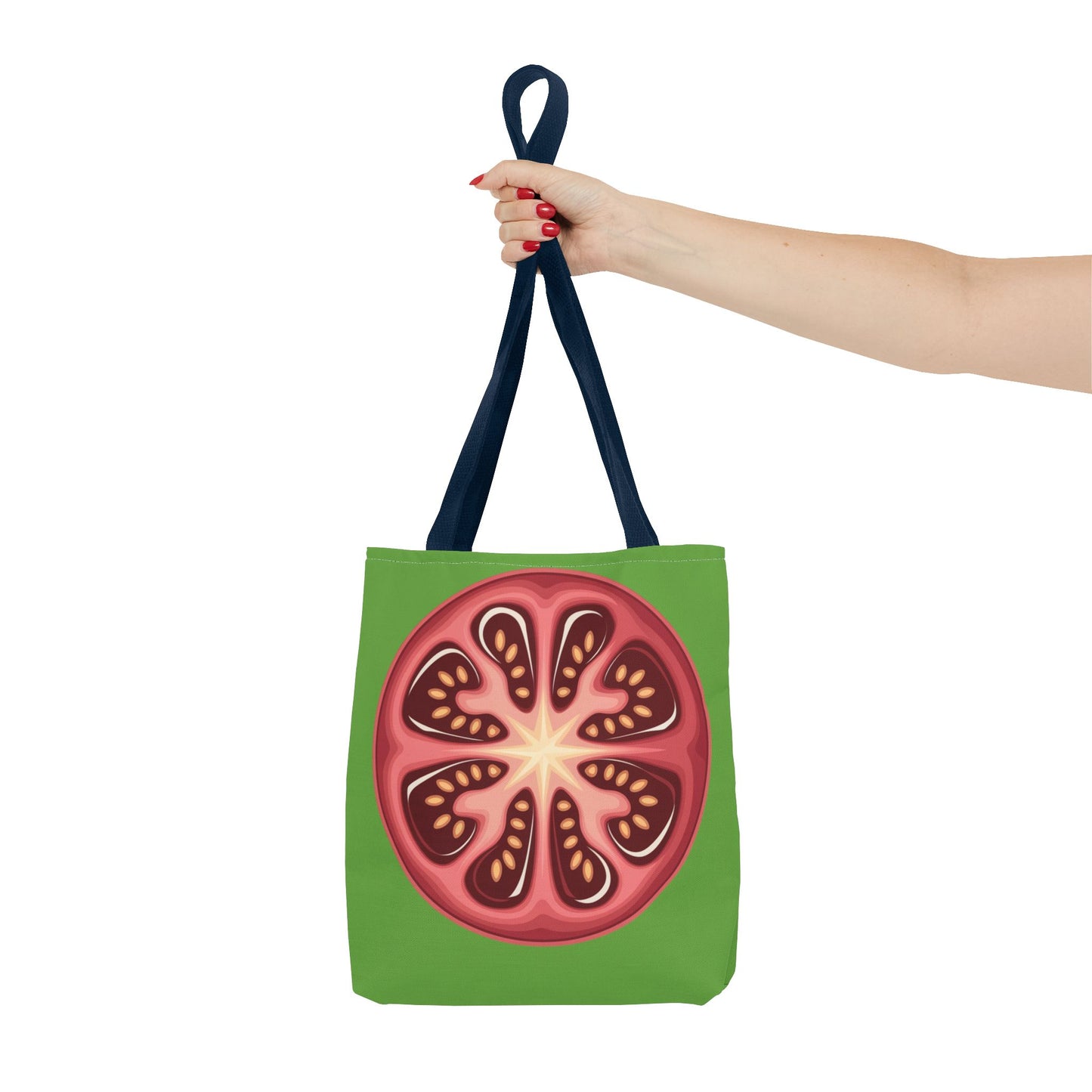 Vibrant Tomato Pattern Tote Bag - Grocery Bag, Reusable Shopping Bag, Eco-Friendly Tote, Farmhouse Decor, Gift for Gardeners