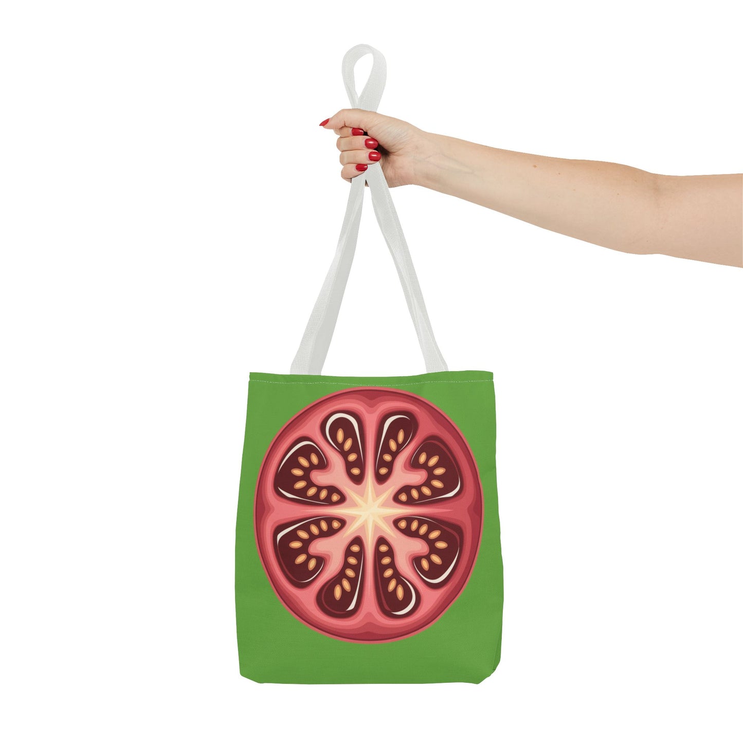 Vibrant Tomato Pattern Tote Bag - Grocery Bag, Reusable Shopping Bag, Eco-Friendly Tote, Farmhouse Decor, Gift for Gardeners