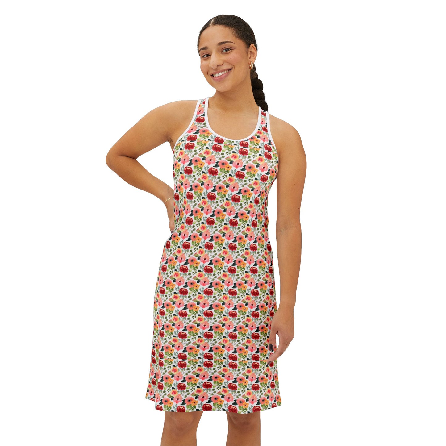 Floral Women's Racerback Dress - Perfect for Summer & Casual Outings