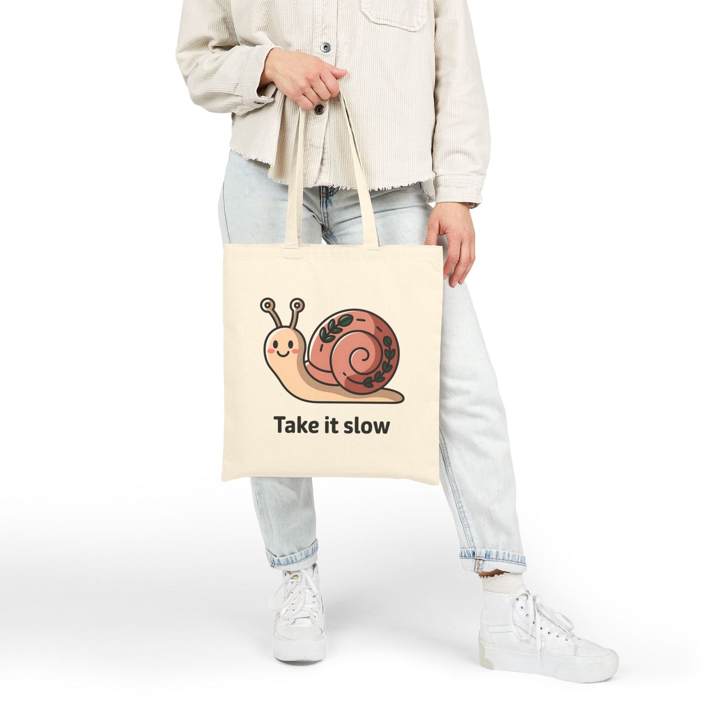 Whimsical Snail Tote Bag | Eco-Friendly Cotton Bag for Everyday Use, Shopping, Gifts, Beach, and Outdoor Adventures