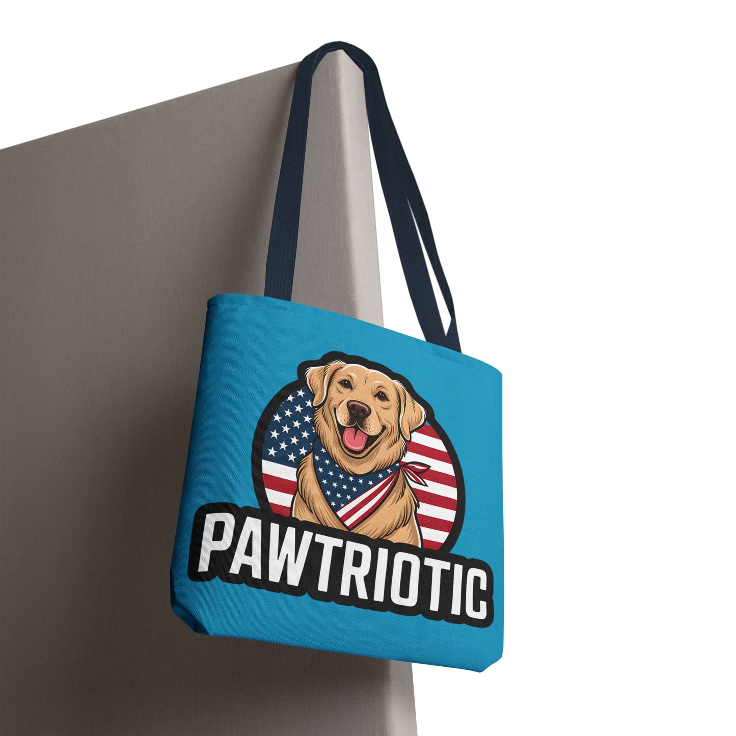 Pawtrotic Tote Bag, Dog Lover's Accessory, Patriotic Dog Tote, Animal Appreciation Gift, Fourth of July Celebration