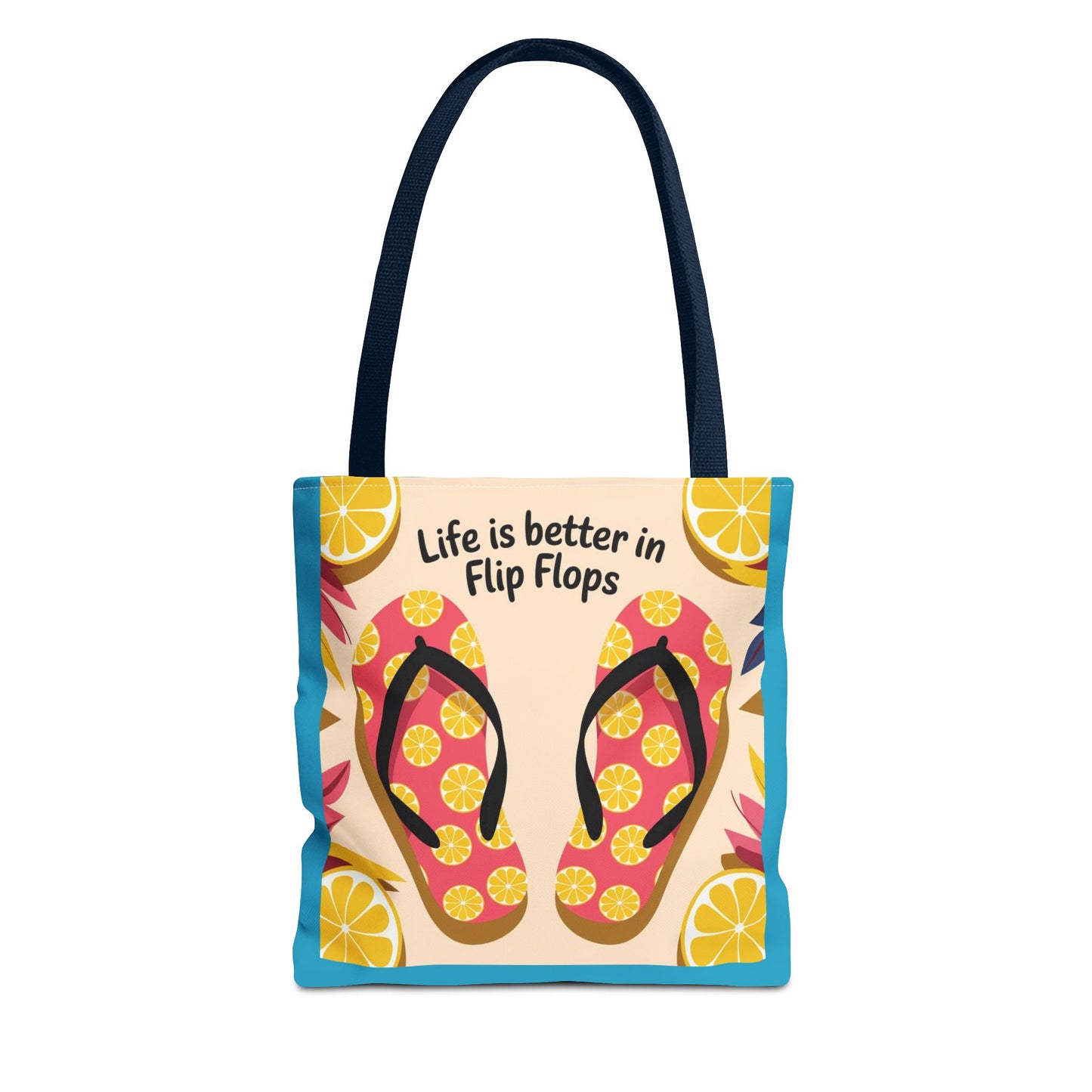 Beach Vibes Tote Bag - Summer Essentials, Fun Beach Accessory, Flip Flop Lover Gift, Vacation Tote, Relaxing Day Out