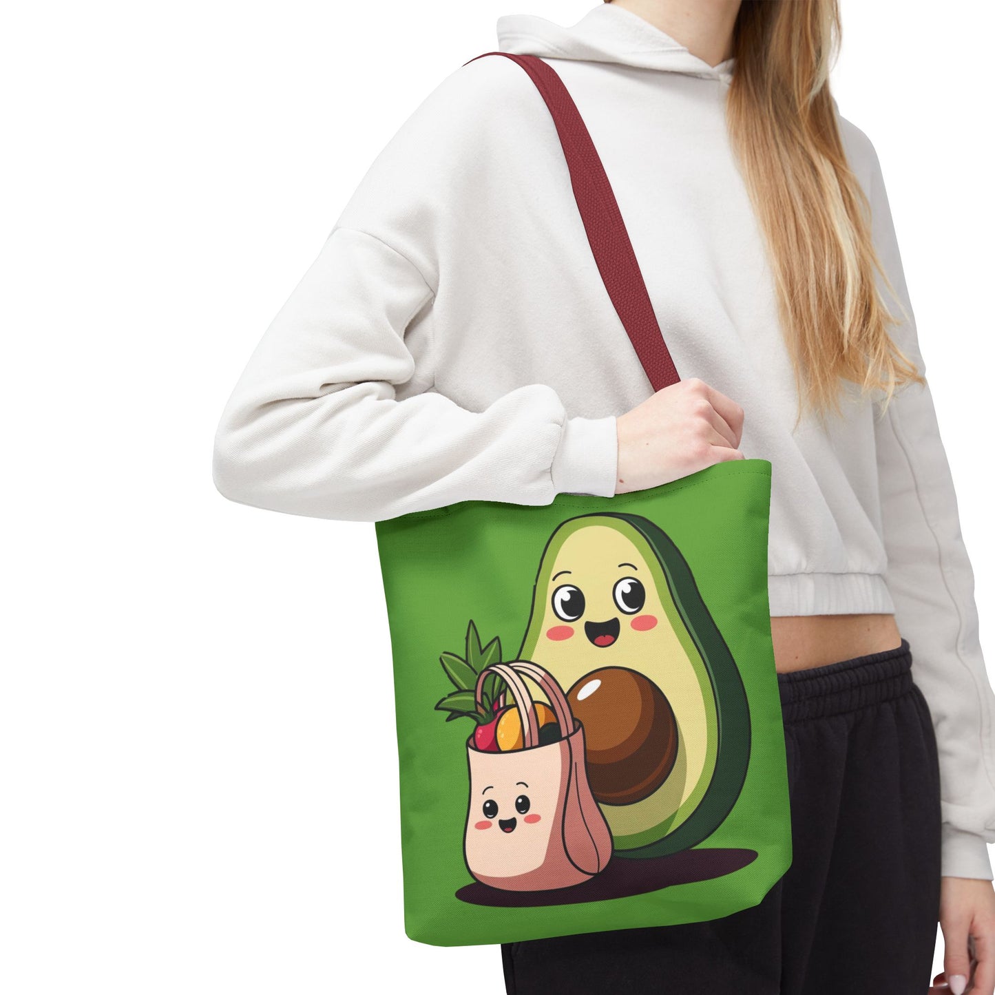 Cute Avocado Tote Bag, Eco-Friendly Shopping, Gift for Foodies, Farmers Market, Fun and Quirky
