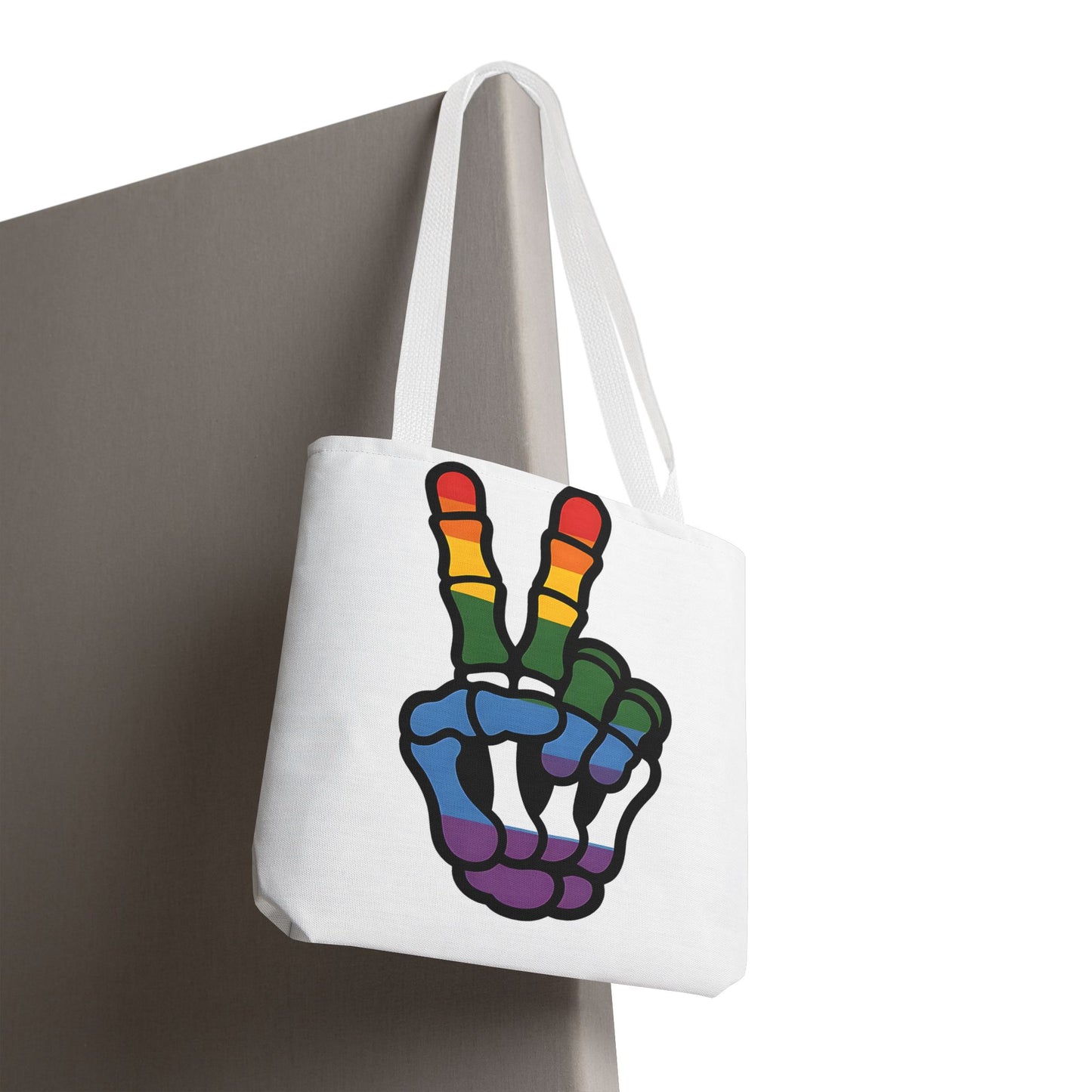 Rainbow Peace Tote Bag - Stylish Eco-Friendly Bag for Everyday Use