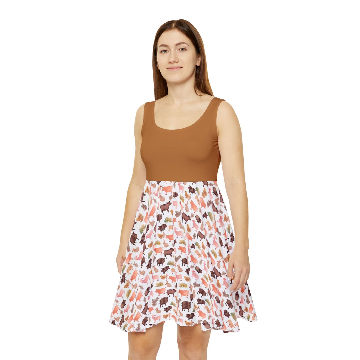 Floral Print Women's Skater Dress - Perfect for Spring Events