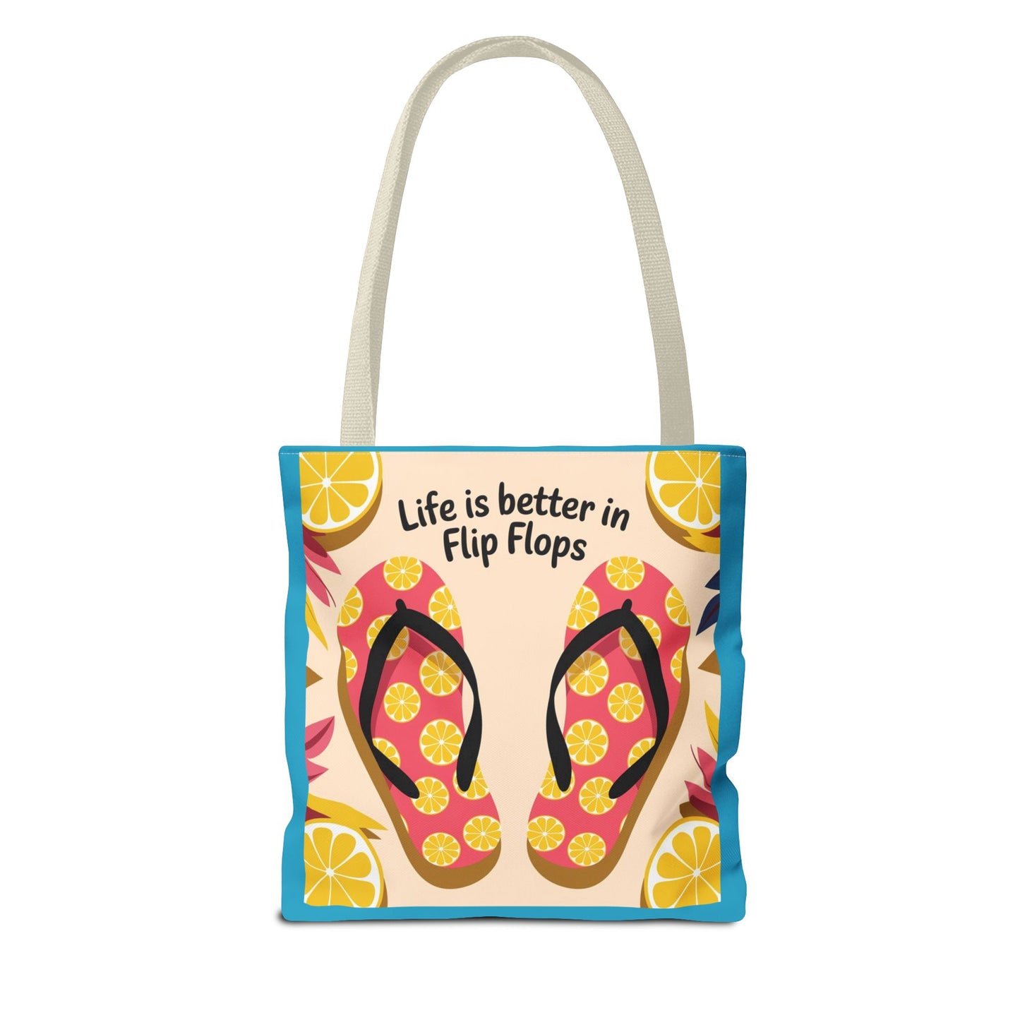 Beach Vibes Tote Bag - Summer Essentials, Fun Beach Accessory, Flip Flop Lover Gift, Vacation Tote, Relaxing Day Out