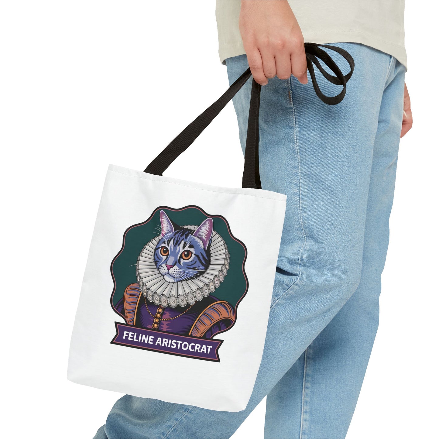 Feline Aristocrat Tote Bag – Stylish Cat Lover's Accessory