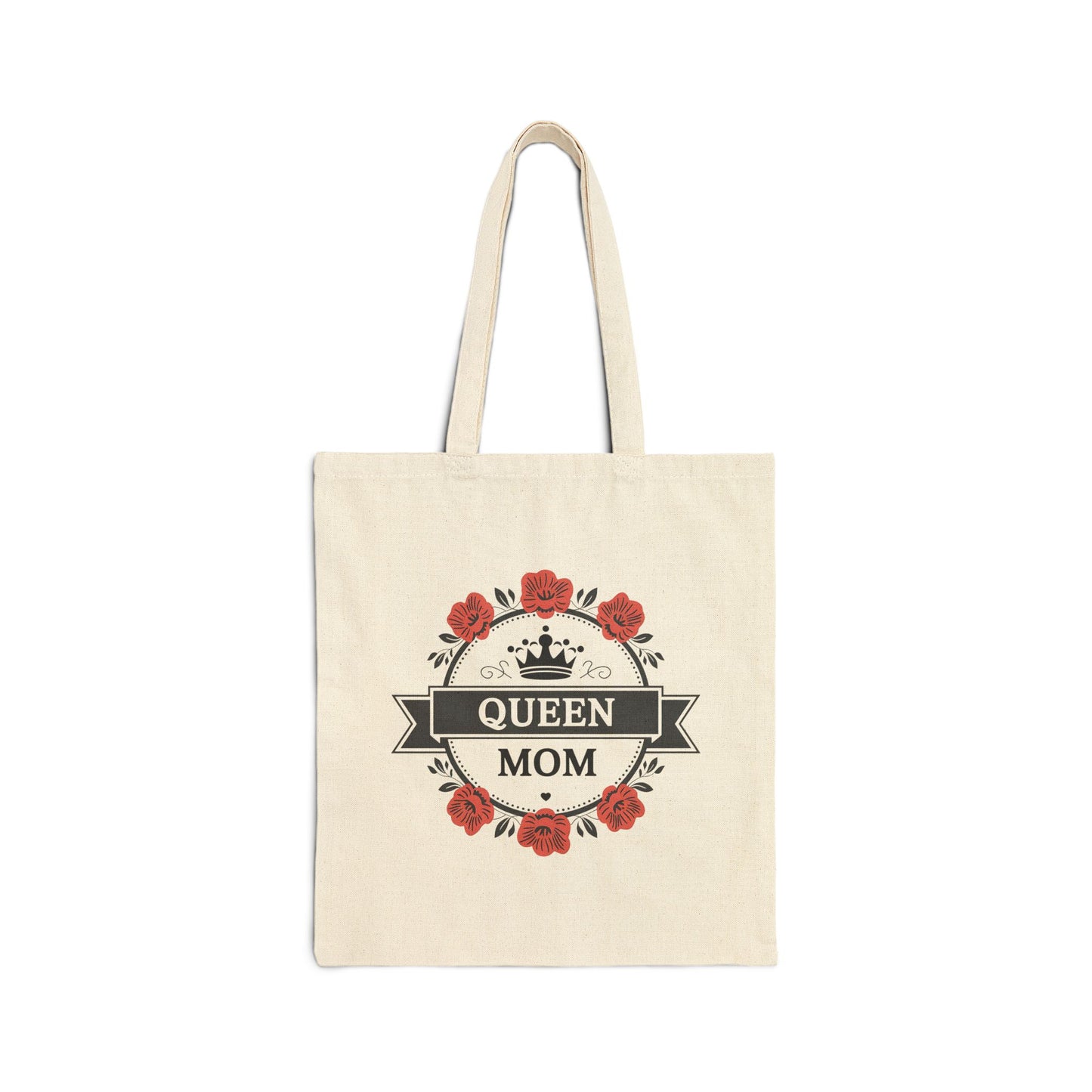 Queen Mom Cotton Canvas Tote Bag | Stylish & Durable Gift for Moms