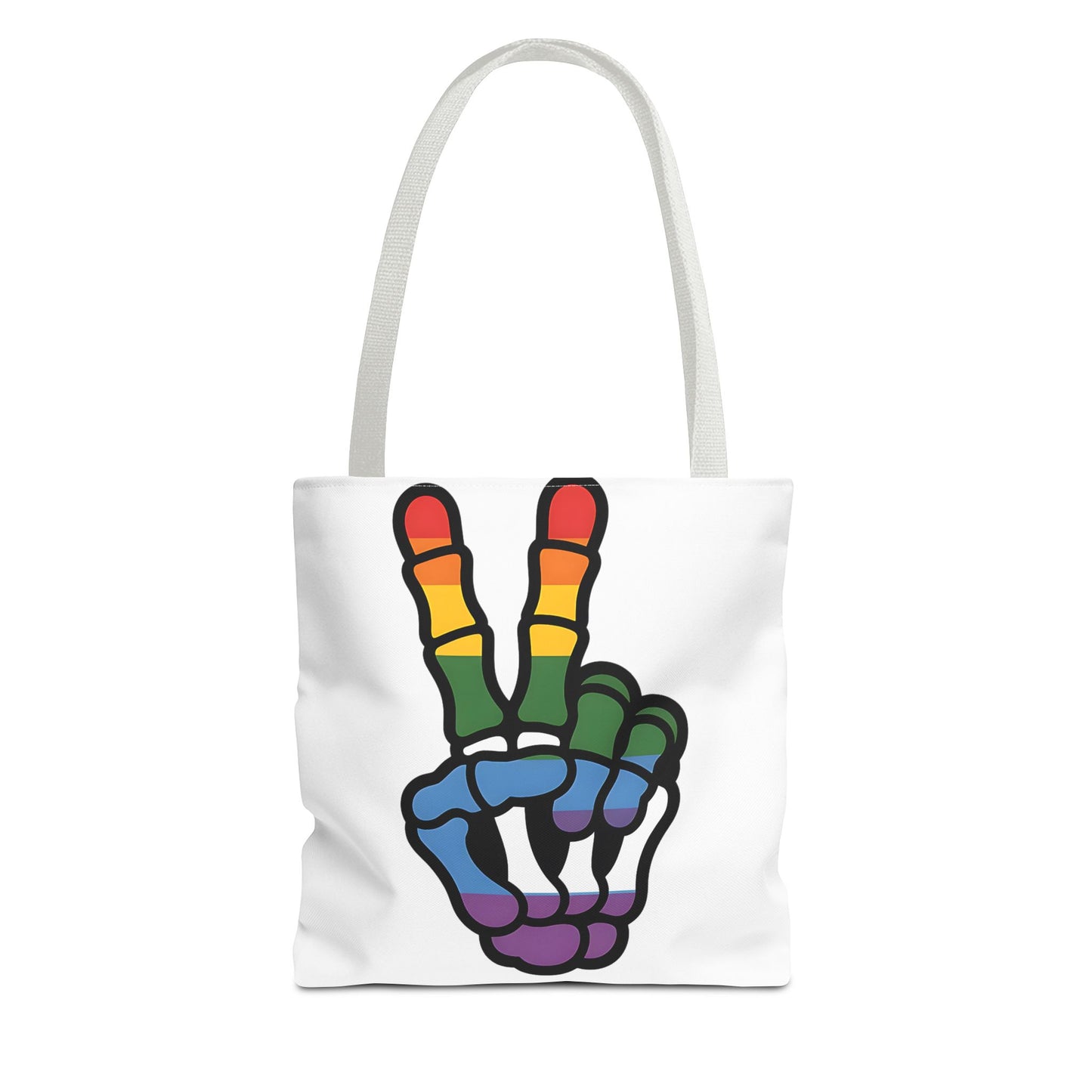 Rainbow Peace Tote Bag - Stylish Eco-Friendly Bag for Everyday Use