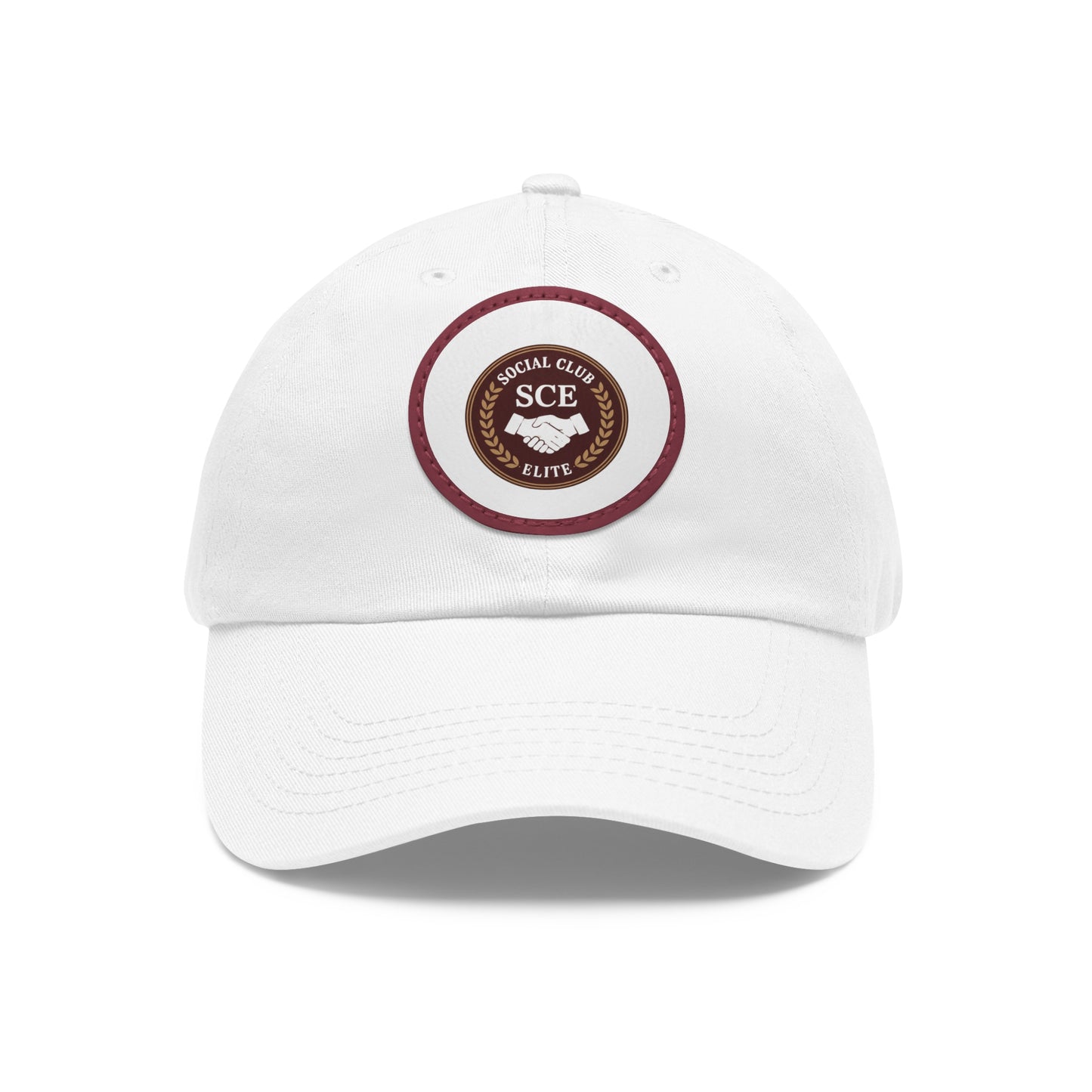 Custom Round Leather Patch Dad Hat for Casual Style
