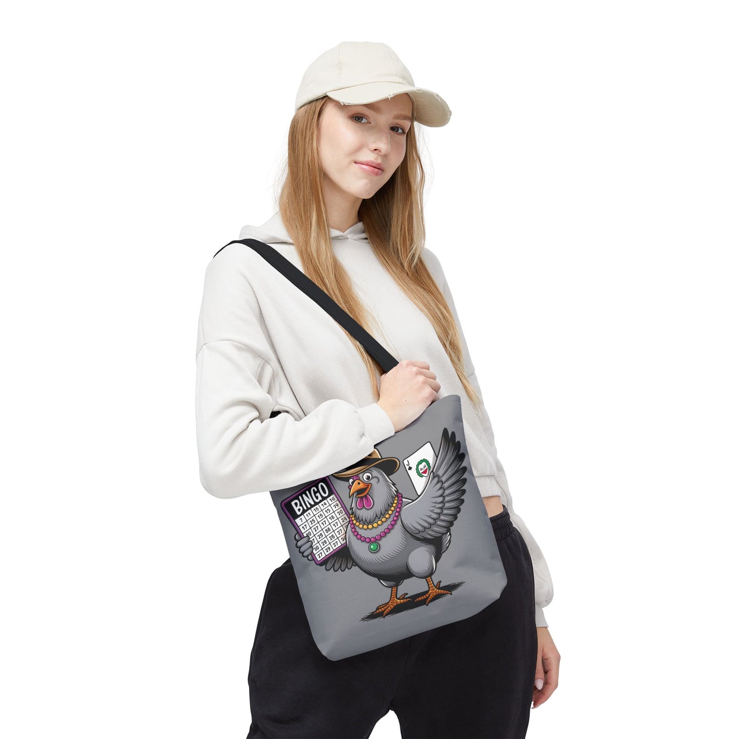 Bingo Pigeon Tote Bag | Fun Game Night Accessory, Beach Bag, Casual Everyday Bag, Gift for Gamers, Quirky Animal Tote
