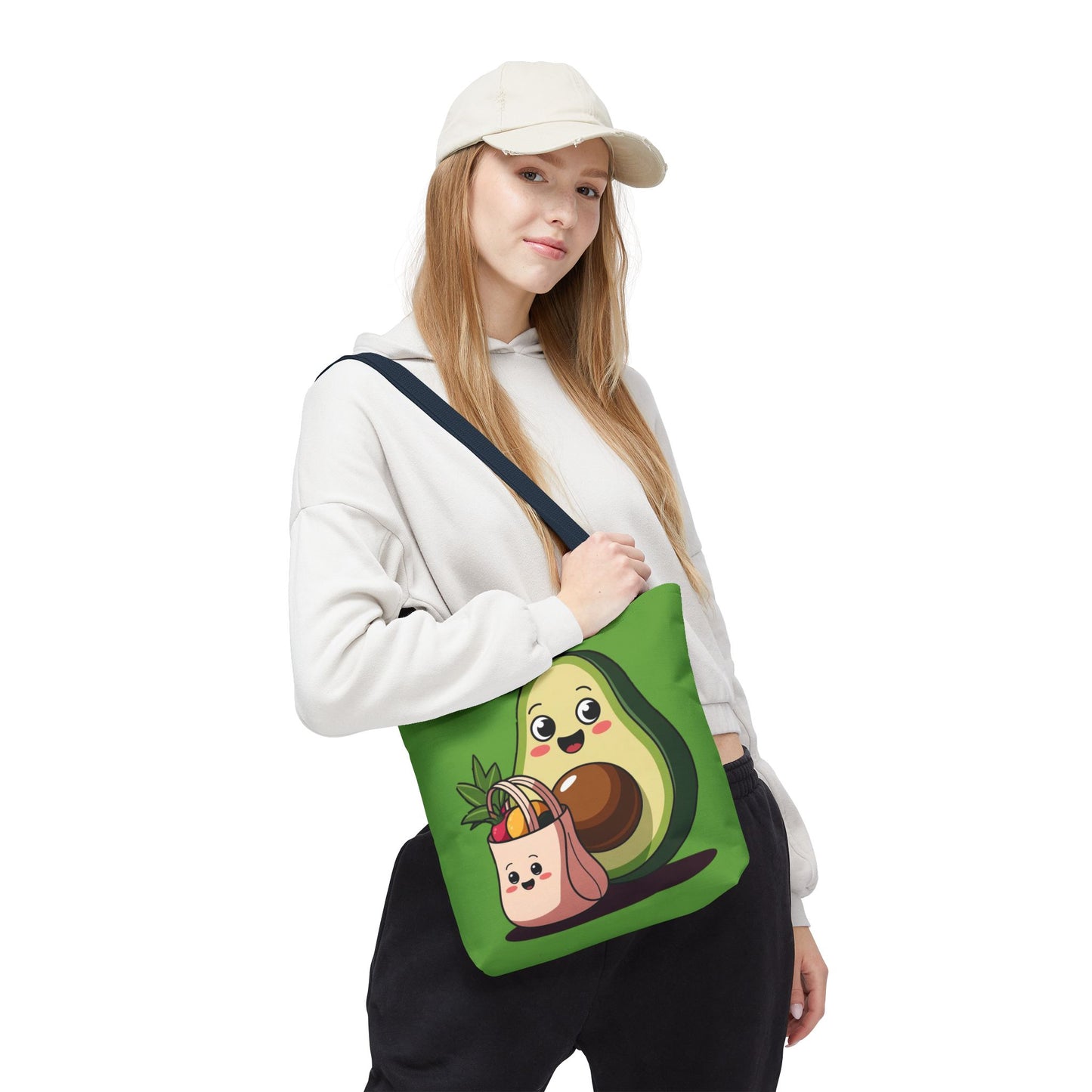 Cute Avocado Tote Bag, Eco-Friendly Shopping, Gift for Foodies, Farmers Market, Fun and Quirky