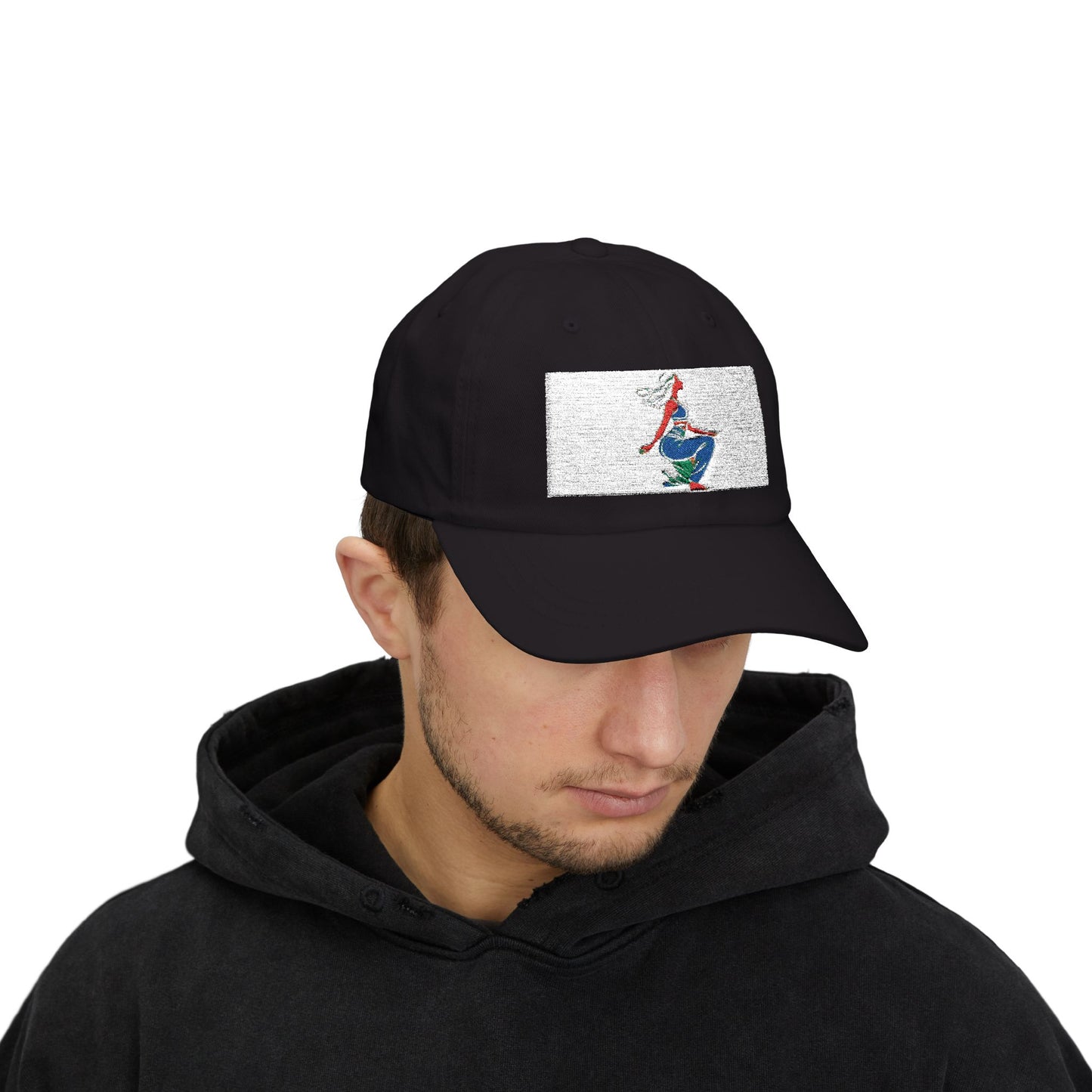 Retro Style Classic Dad Cap with Colorful Graphic Design