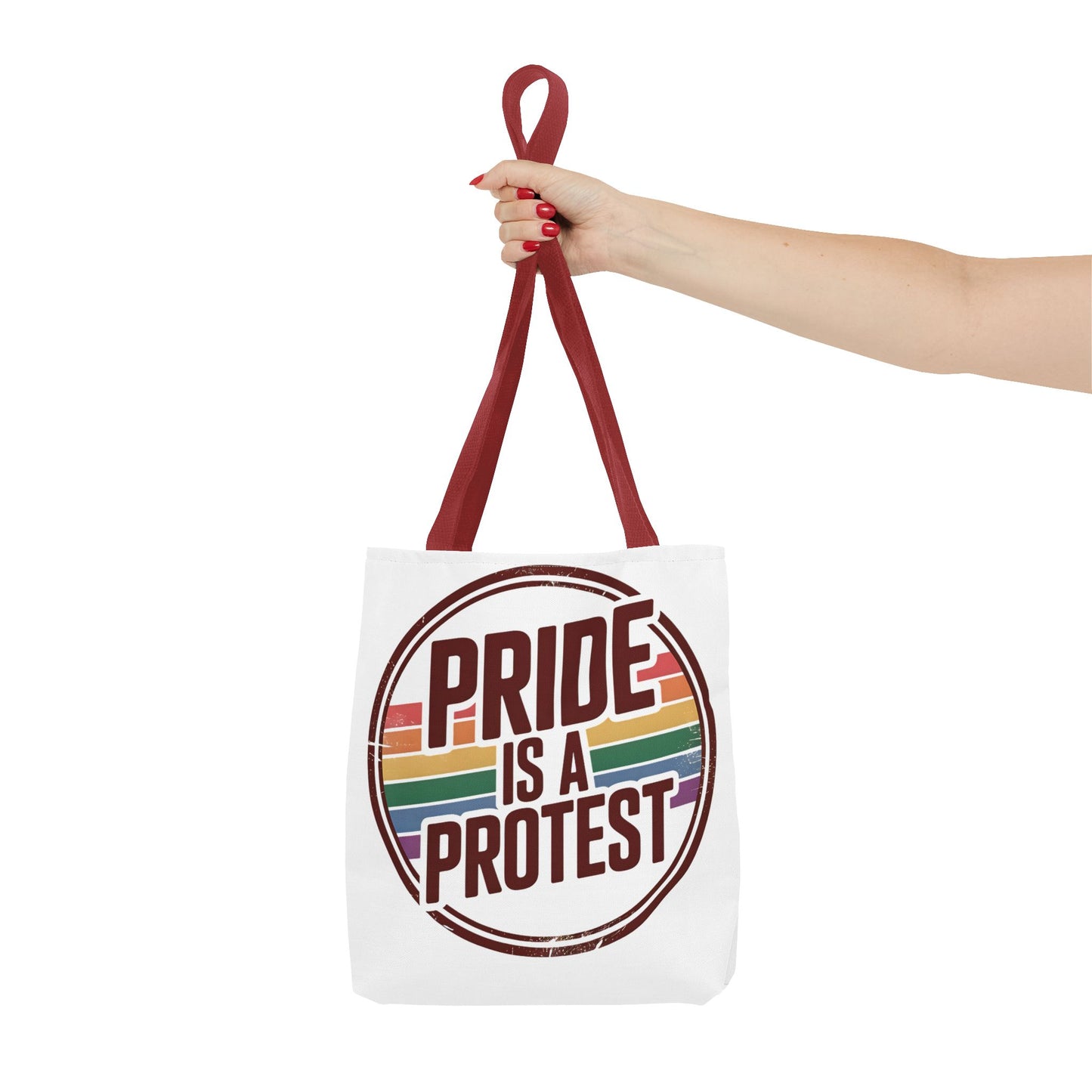 Pride Is A Protest Tote Bag - Eco-Friendly Carryall for LGBTQ+ Activism