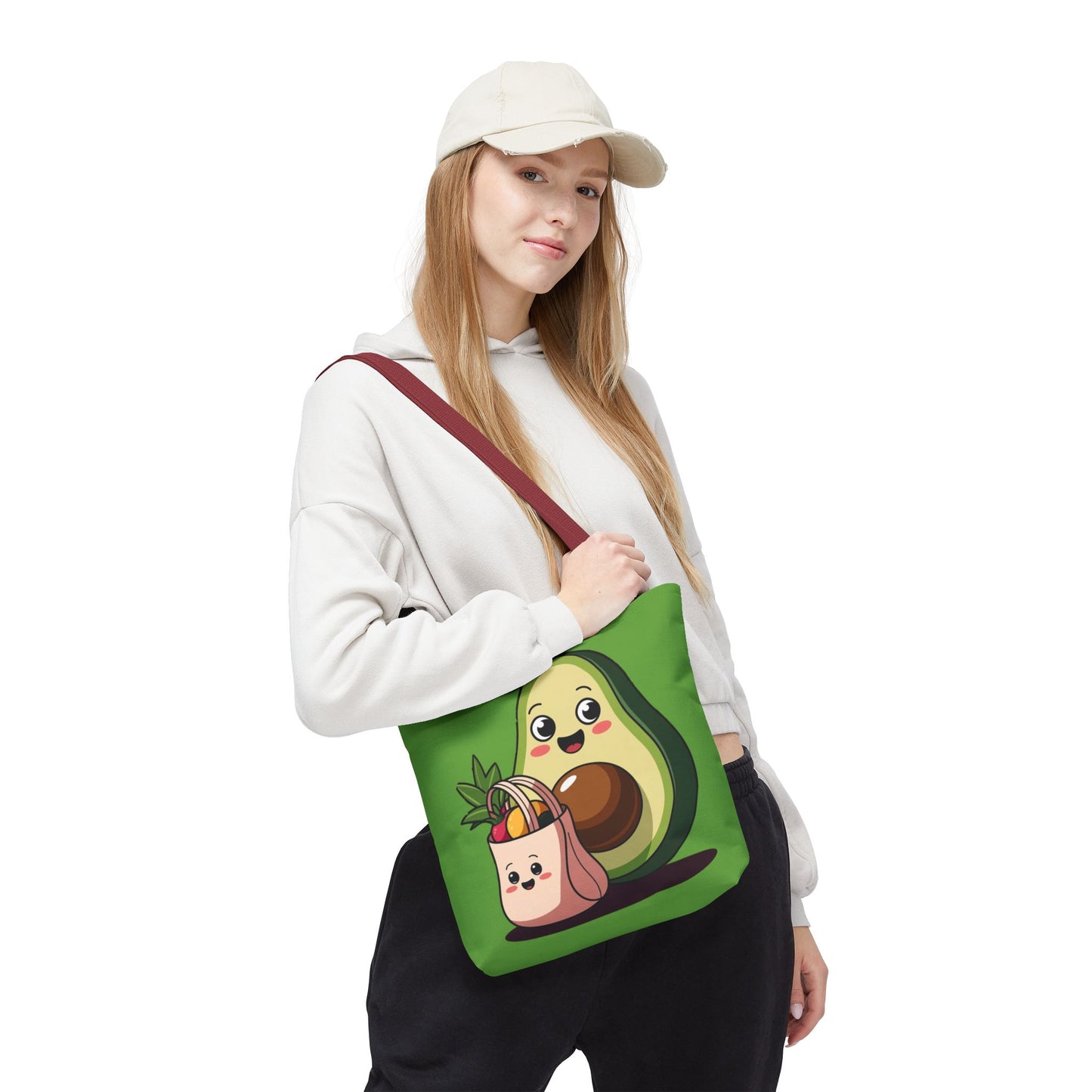 Cute Avocado Tote Bag, Eco-Friendly Shopping, Gift for Foodies, Farmers Market, Fun and Quirky