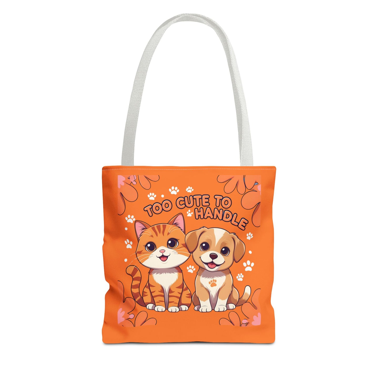 Adorable Pet Lovers Tote Bag, Cute Cat and Dog Design, Perfect Gift for Animal Lovers, Everyday Carry, Pet Adoption Day