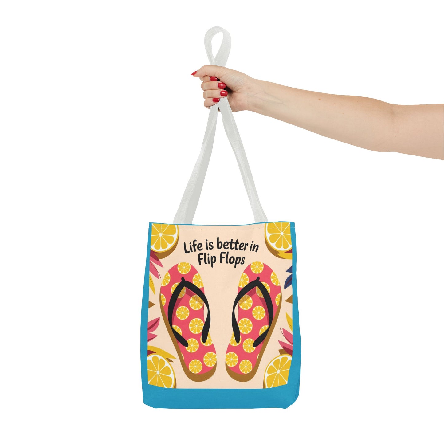 Beach Vibes Tote Bag - Summer Essentials, Fun Beach Accessory, Flip Flop Lover Gift, Vacation Tote, Relaxing Day Out