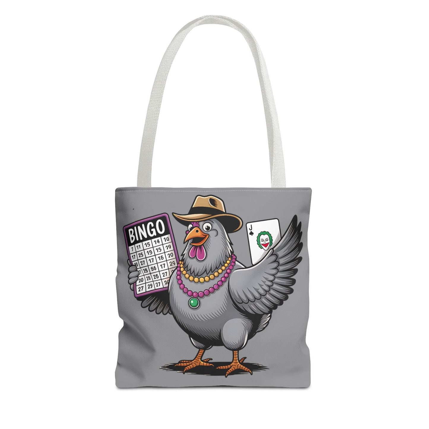 Bingo Pigeon Tote Bag | Fun Game Night Accessory, Beach Bag, Casual Everyday Bag, Gift for Gamers, Quirky Animal Tote