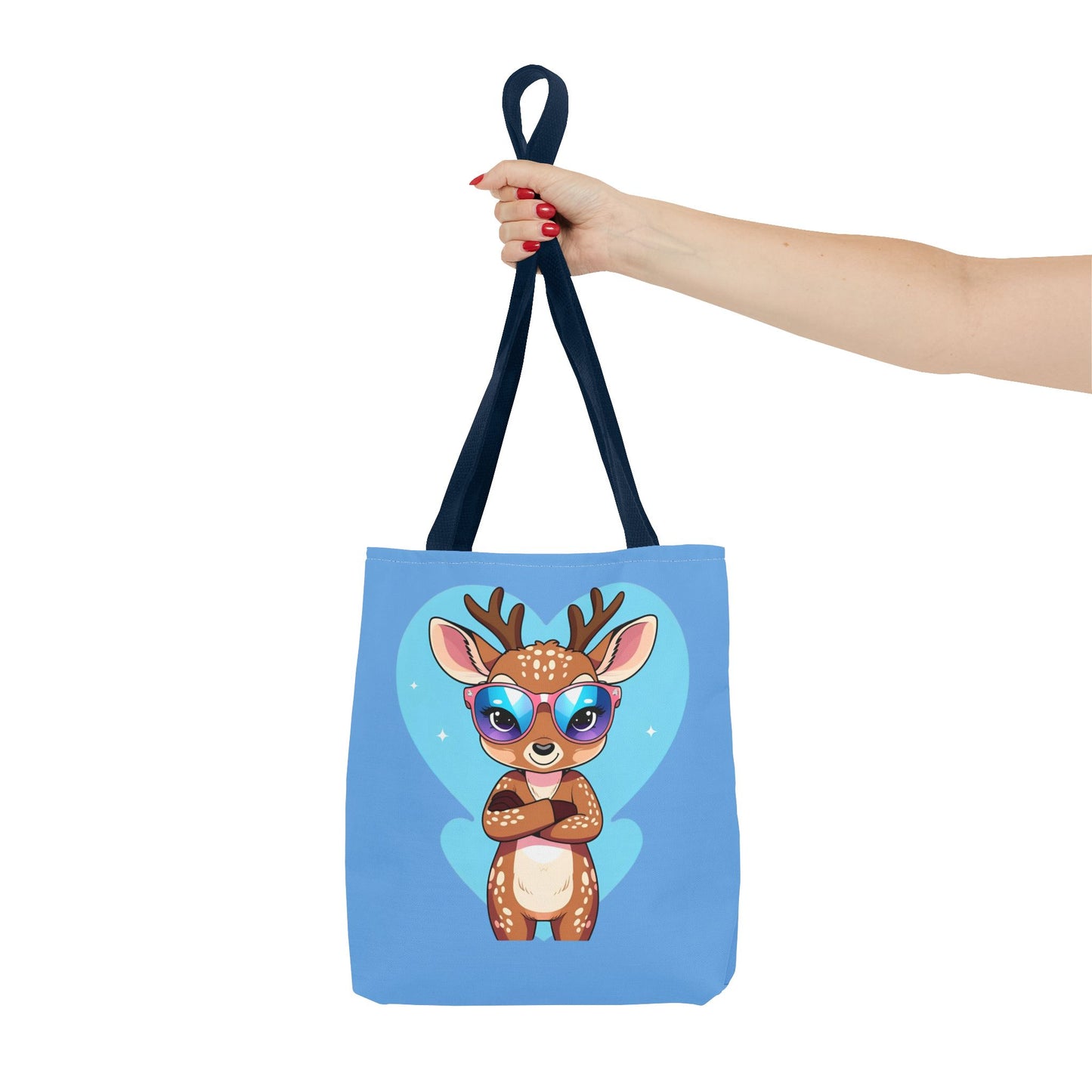 Whimsical Deer Tote Bag, Cute Animal Bag, Eco-Friendly Shopper, Adventurer Gift, Kids Bag, Animal Lover Gift, Cartoon Design