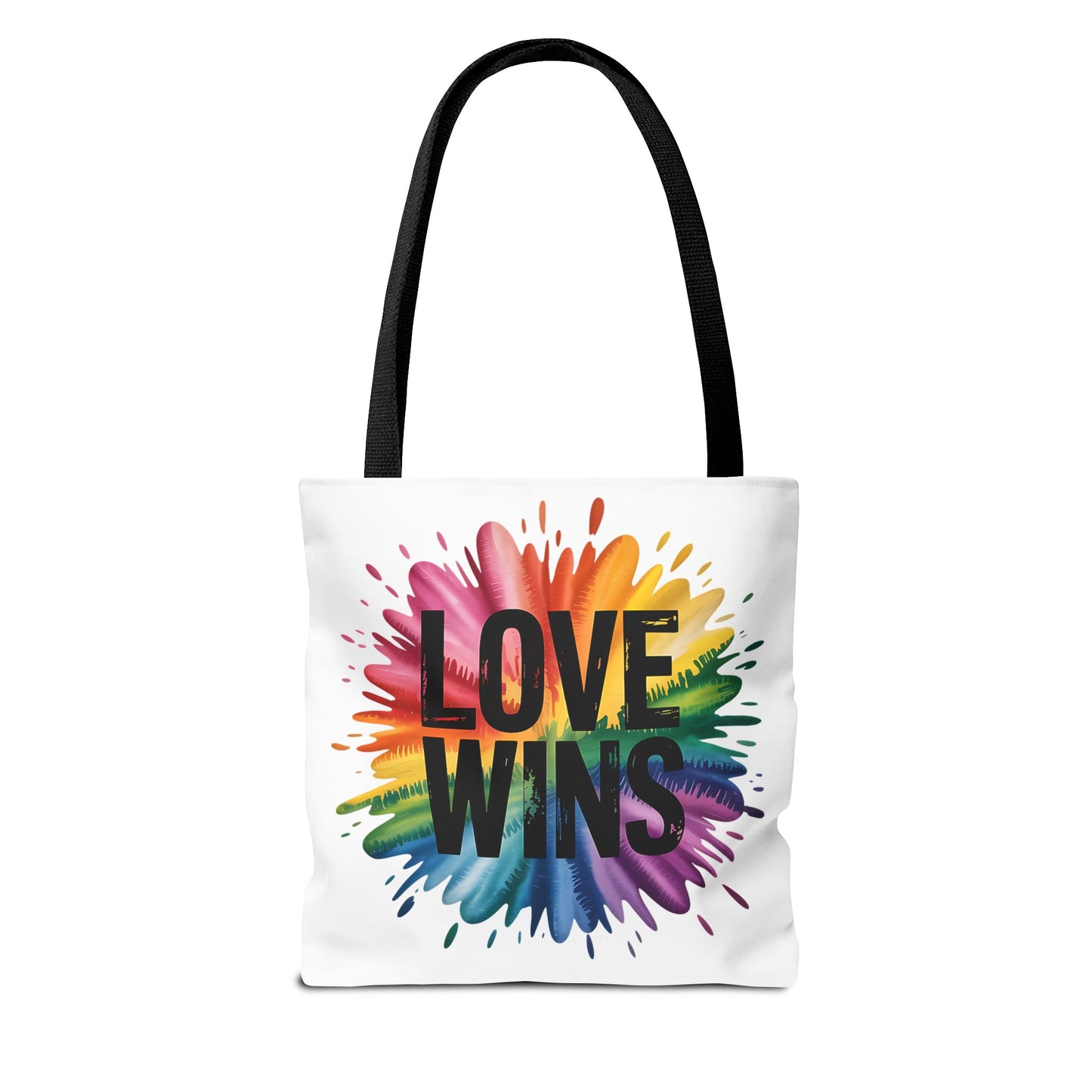 Love Wins Colorful Tote Bag - Perfect for Pride, Events, and Everyday Use