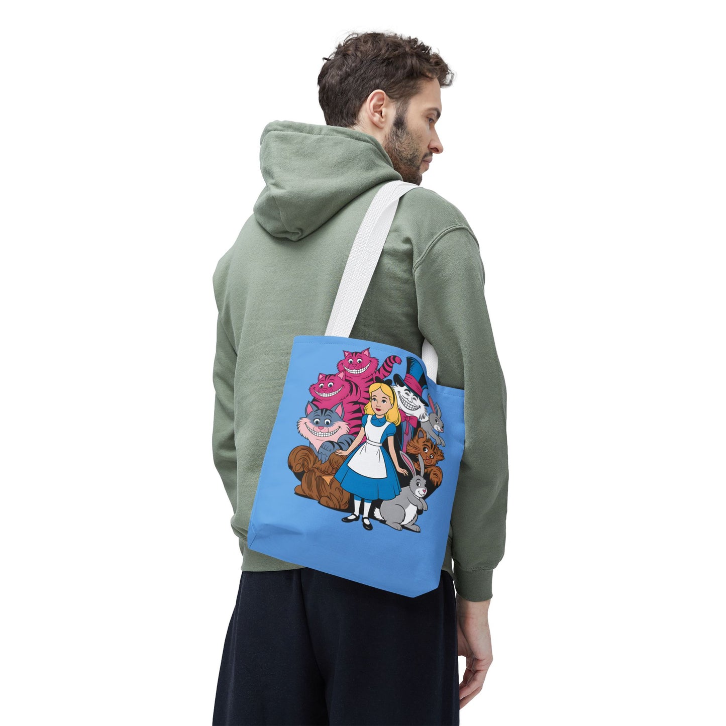 Charming Wonderland Tote Bag | Alice in Wonderland AOP | Fun Gift, Eco-Friendly, Movie Lover, Unique Accessory, Quirky Shopping Bag