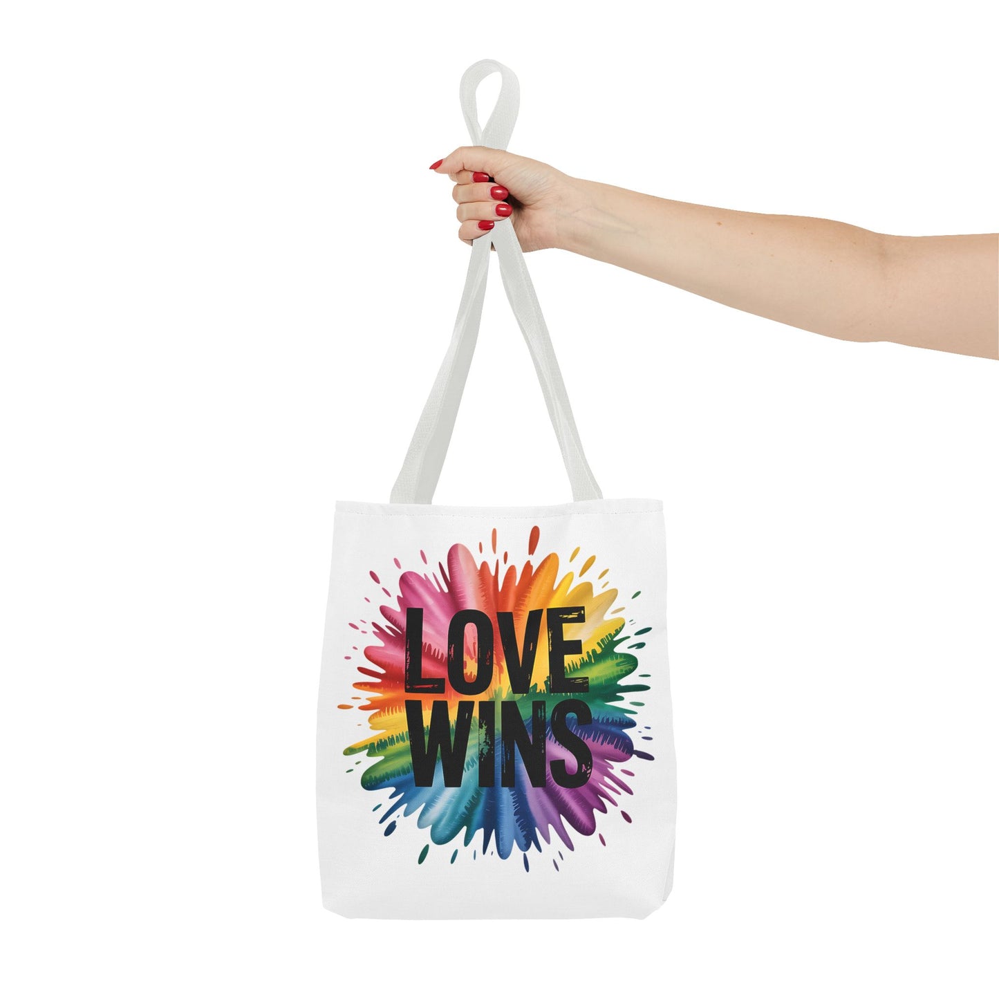 Love Wins Colorful Tote Bag - Perfect for Pride, Events, and Everyday Use