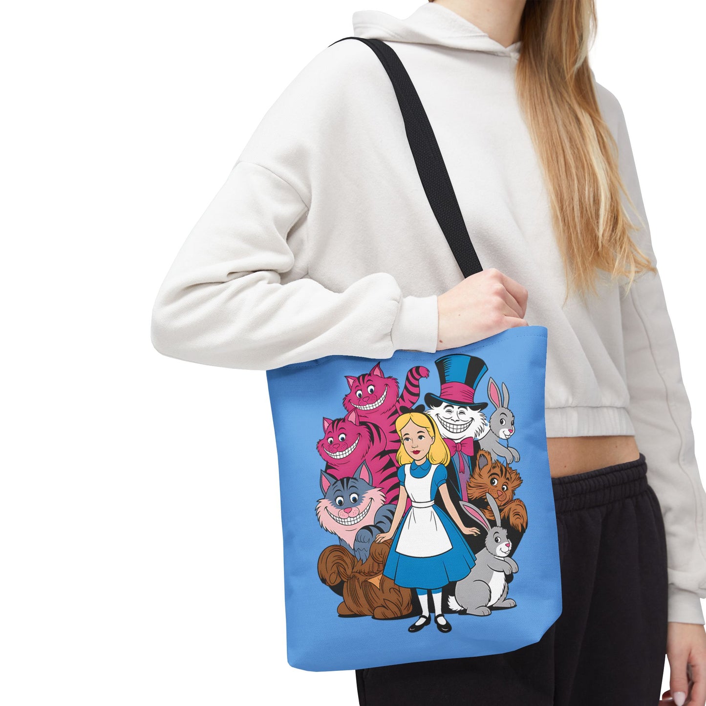Charming Wonderland Tote Bag | Alice in Wonderland AOP | Fun Gift, Eco-Friendly, Movie Lover, Unique Accessory, Quirky Shopping Bag