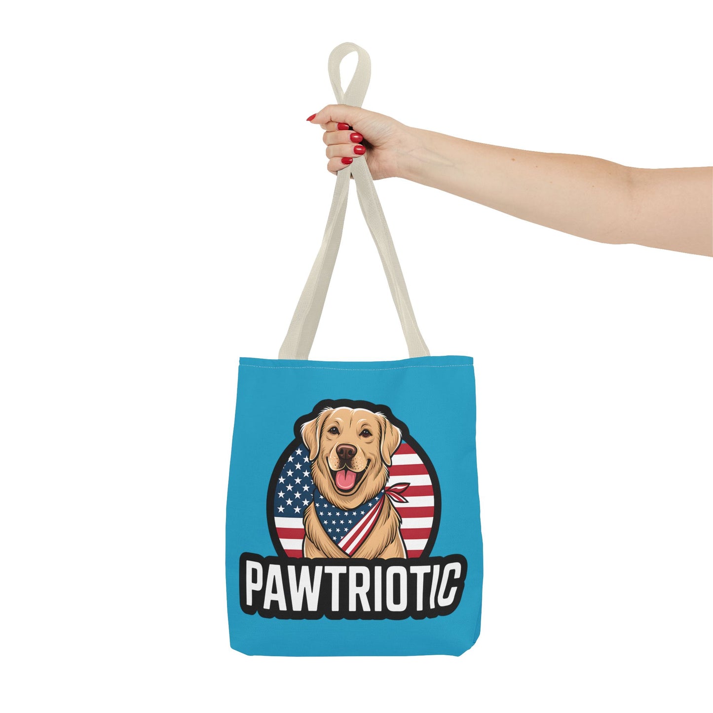 Pawtrotic Tote Bag, Dog Lover's Accessory, Patriotic Dog Tote, Animal Appreciation Gift, Fourth of July Celebration