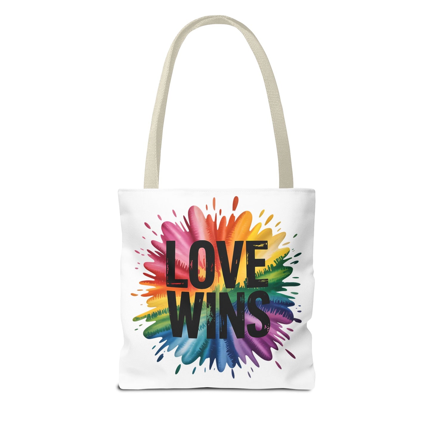Love Wins Colorful Tote Bag - Perfect for Pride, Events, and Everyday Use