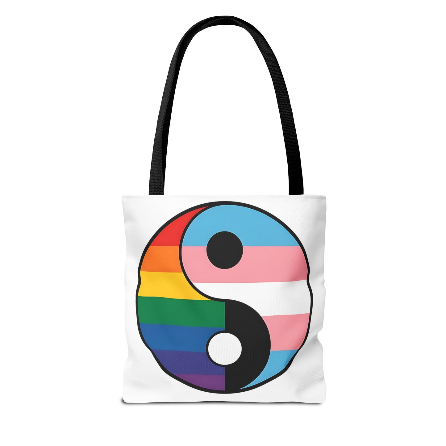Yin Yang Pride Tote Bag - Colorful LGBTQ+ Symbol for Everyday Use