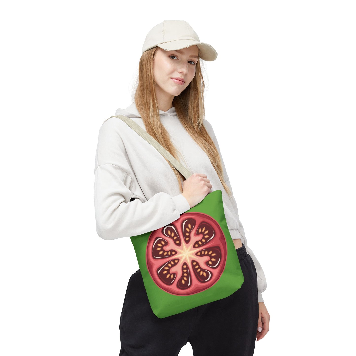 Vibrant Tomato Pattern Tote Bag - Grocery Bag, Reusable Shopping Bag, Eco-Friendly Tote, Farmhouse Decor, Gift for Gardeners