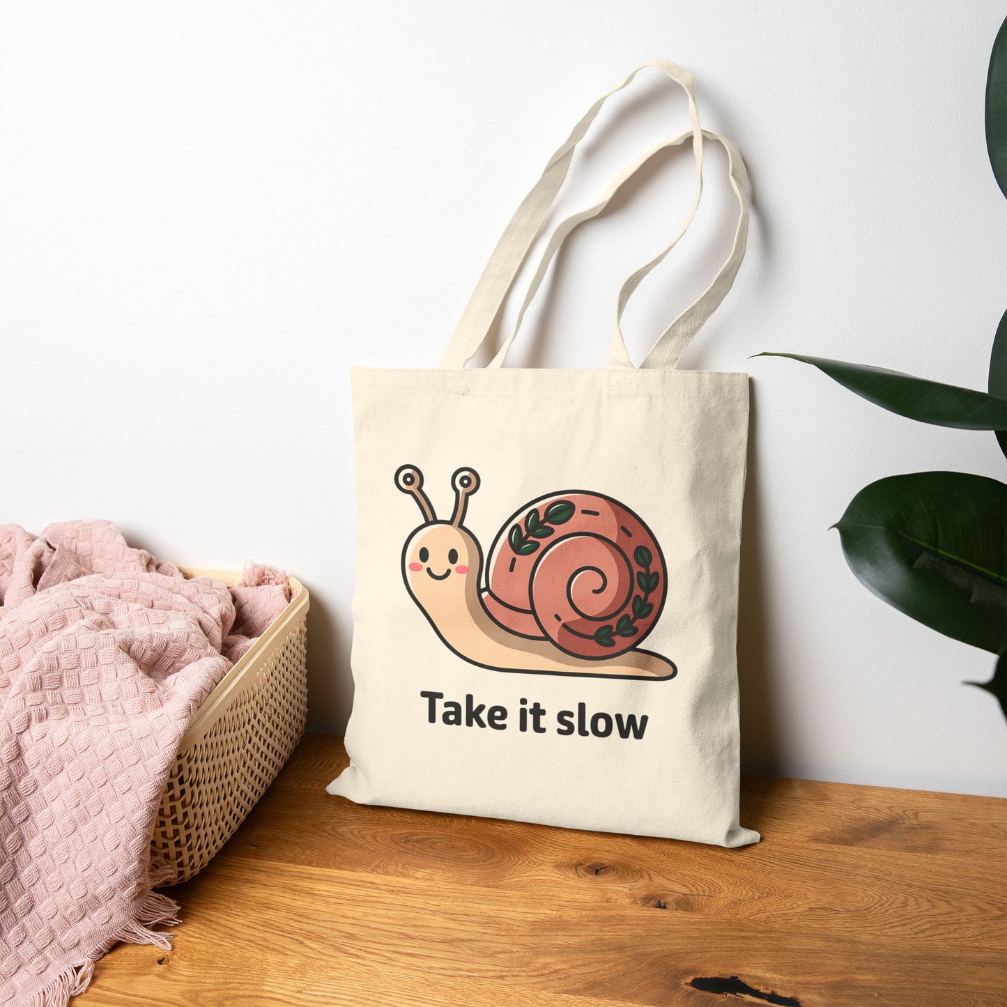 Whimsical Snail Tote Bag | Eco-Friendly Cotton Bag for Everyday Use, Shopping, Gifts, Beach, and Outdoor Adventures
