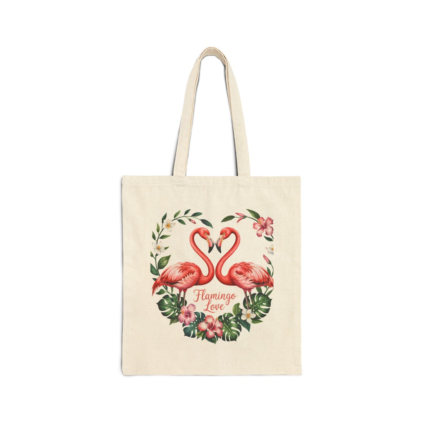 Tote Bag with Romantic Flamingo Design - Perfect for Beach Trips, Weddings, Reusable Shopping, Gift Ideas, Floral Lover