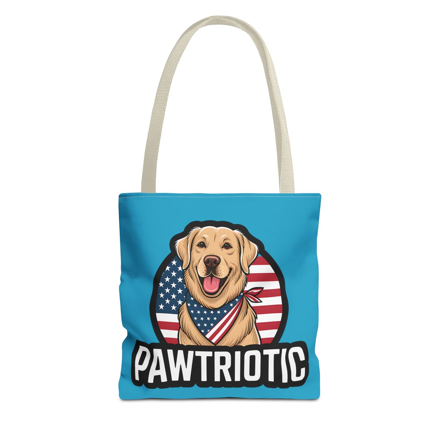 Pawtrotic Tote Bag, Dog Lover's Accessory, Patriotic Dog Tote, Animal Appreciation Gift, Fourth of July Celebration