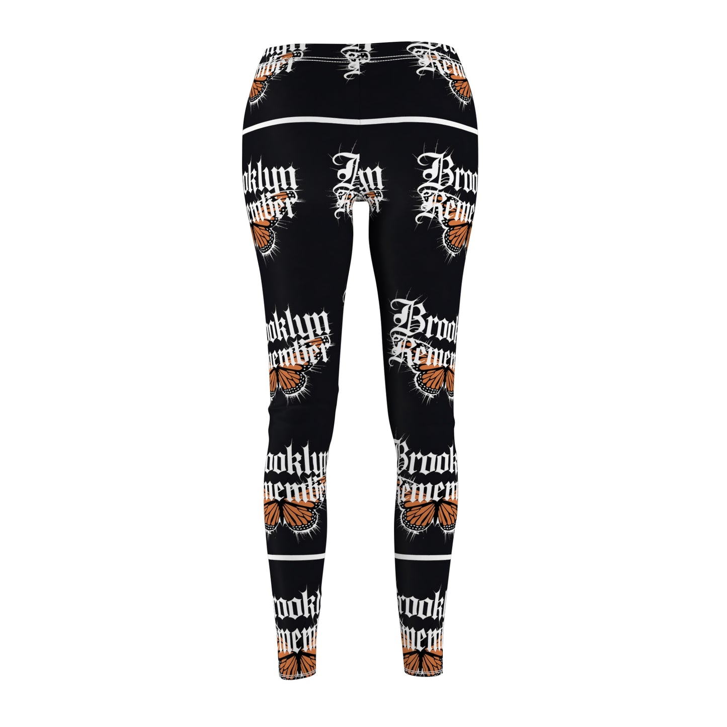 Brooklyn Remember Women's Casual Leggings, Trendy Black Leggings for Fashion Lovers, Workout & Chill Leggings, Gifts for Her, AOP Leggings