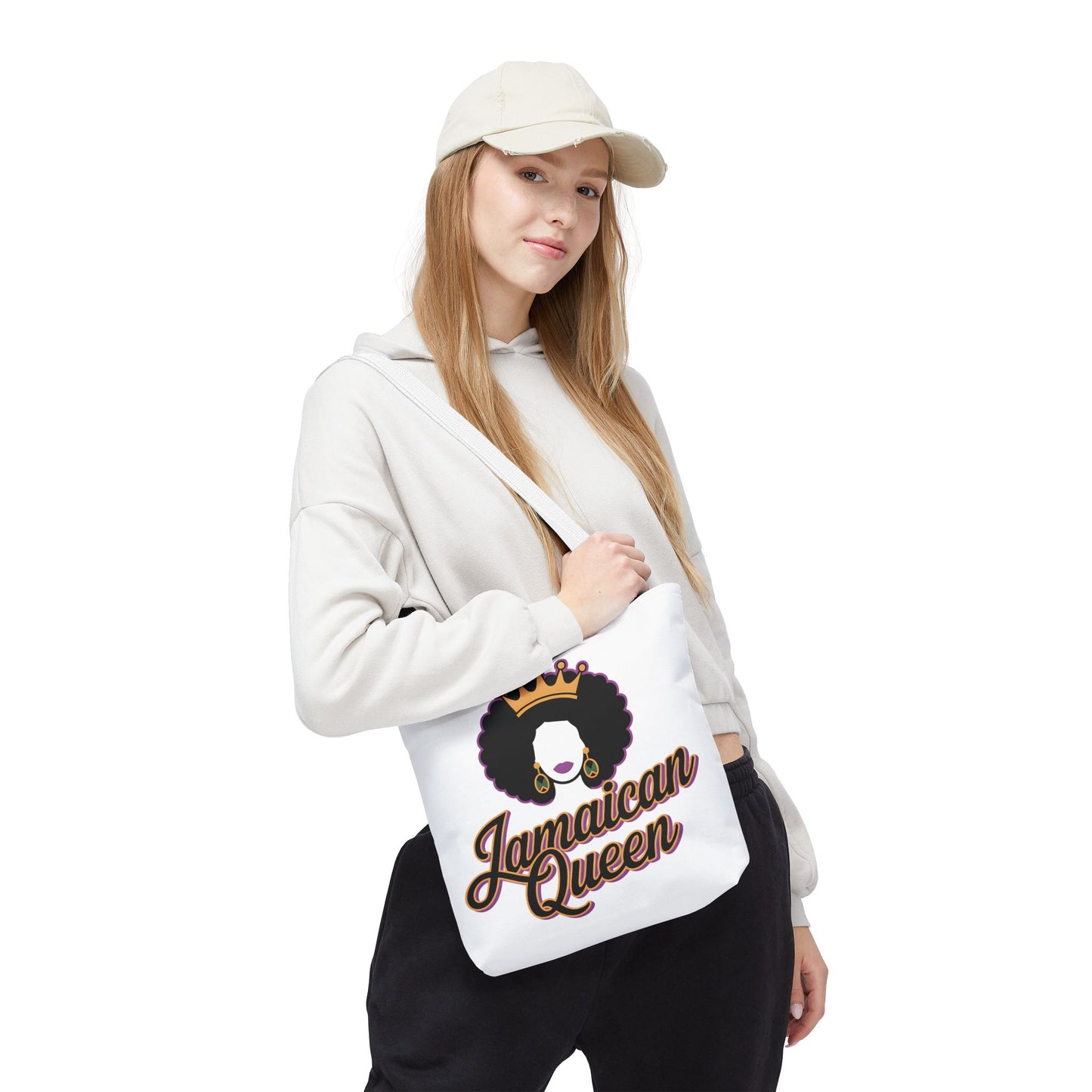 Jamaican Queen Tote Bag - Stylish Canvas Bag for Proud Heritage