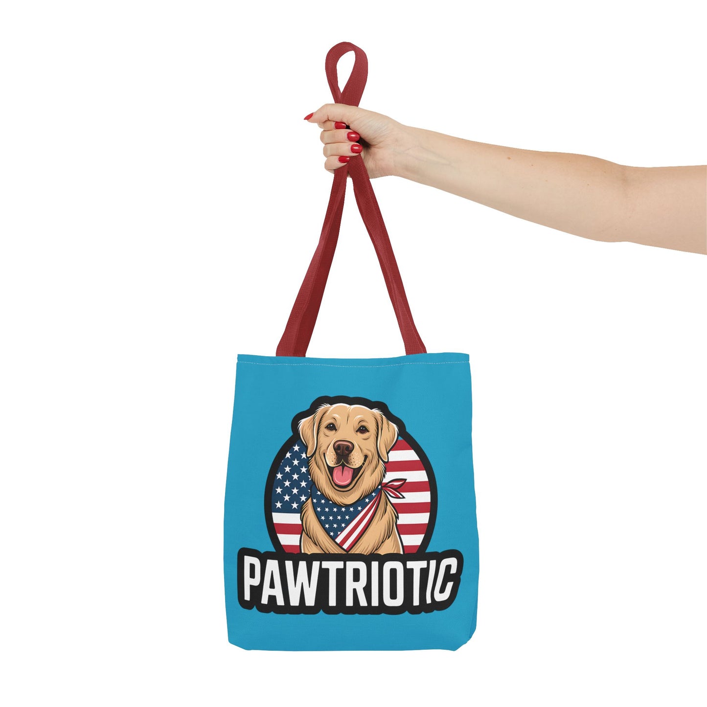 Pawtrotic Tote Bag, Dog Lover's Accessory, Patriotic Dog Tote, Animal Appreciation Gift, Fourth of July Celebration