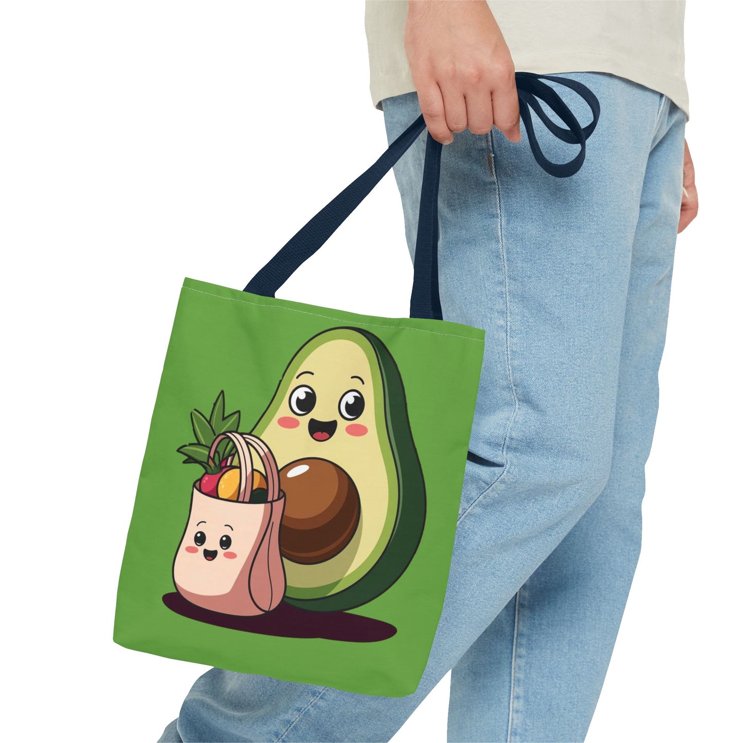 Cute Avocado Tote Bag, Eco-Friendly Shopping, Gift for Foodies, Farmers Market, Fun and Quirky