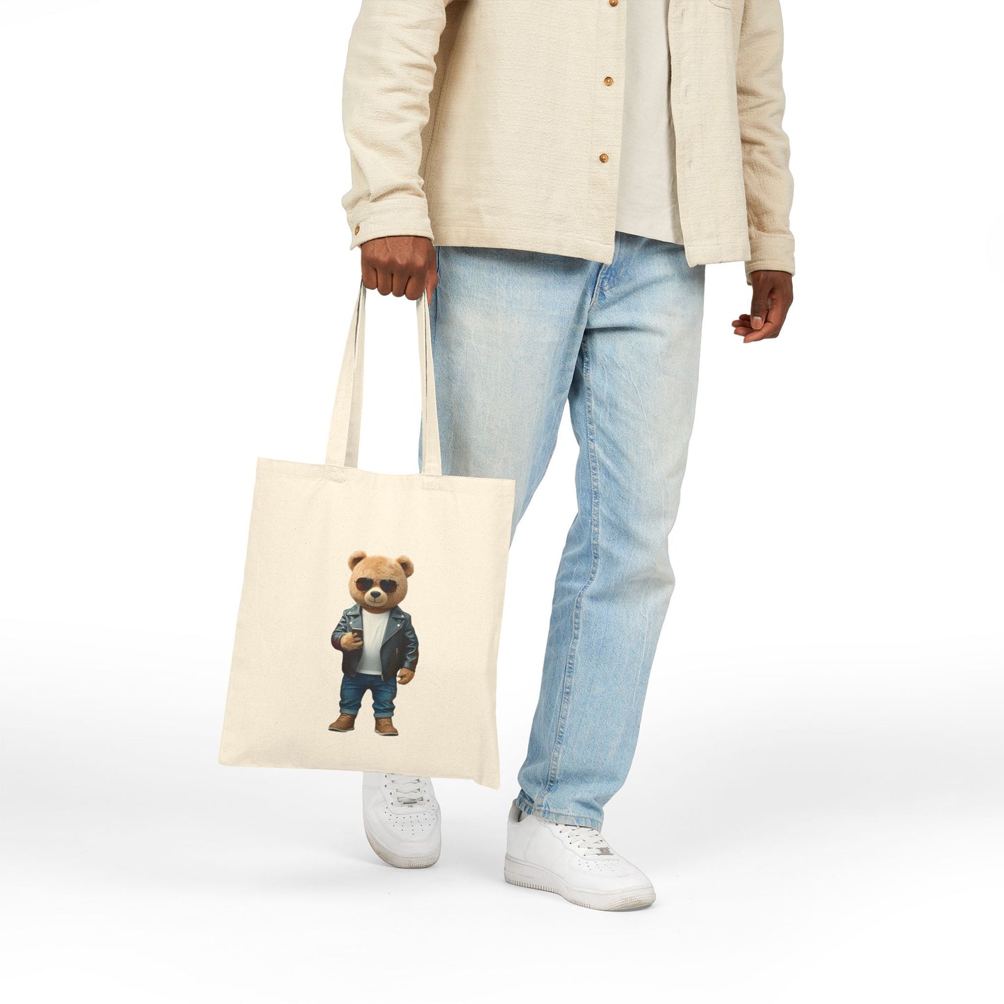 Cool Bear Tote Bag - Eco-Friendly Canvas, Perfect for Shopping, Beach Trips, Gifts, and Everyday Use
